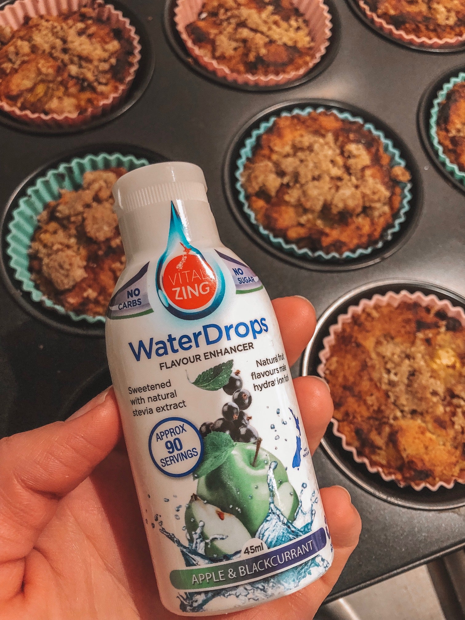 Keto "Apple" Crumble Muffins